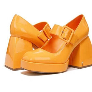 Sam Edelman Orange Platform Heels